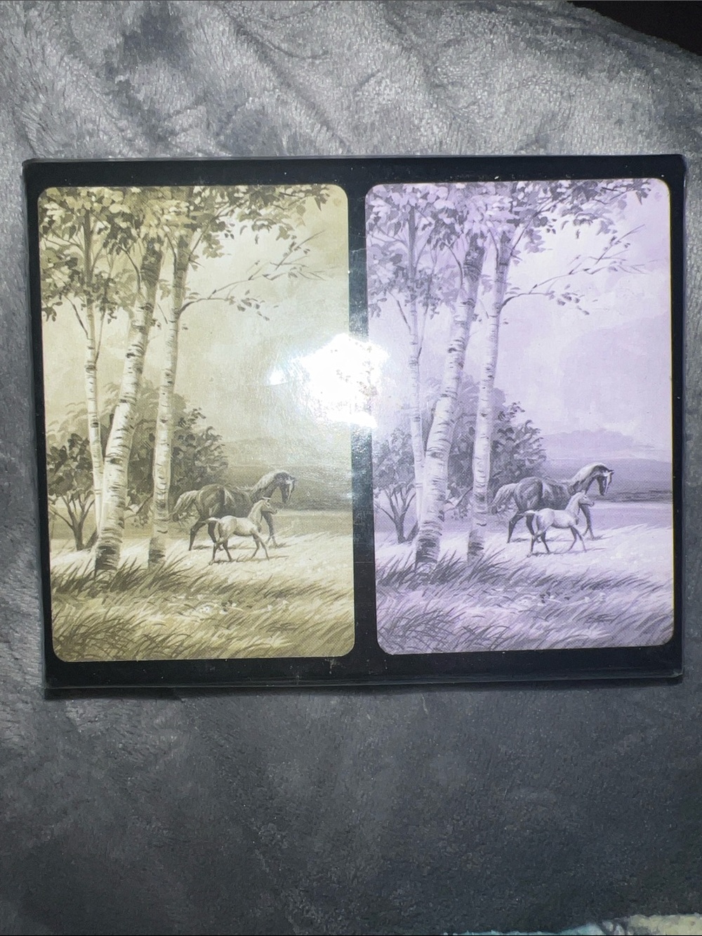 Horse plastic coated playing cards